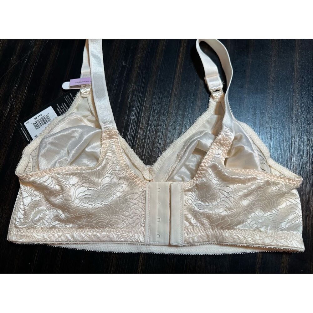 Bali NWT size 38D classic Support Spa Closure Wireless Bra in cream - style 3372 - Picture 4 of 6